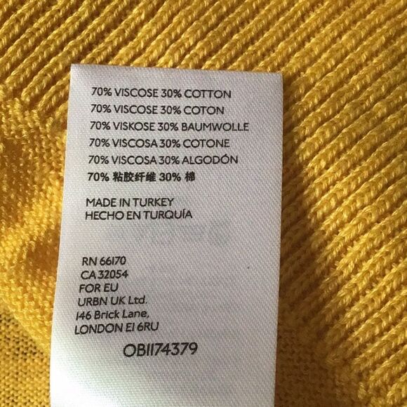 Free People Cloud Nine Yellow Knit Tunic Tank Top NEW - Picture 14 of 15